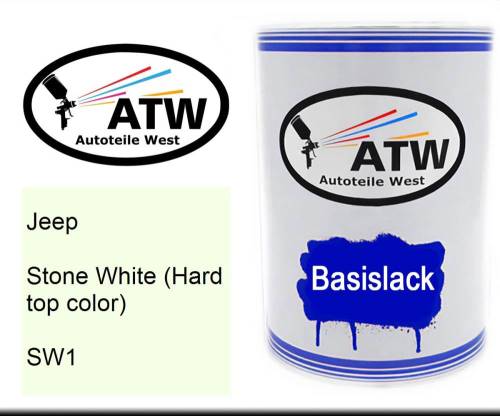 Jeep, Stone White (Hard top color), SW1: 500ml Lackdose, von ATW Autoteile West.